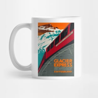 Glacier Express  - Vintage Swiss Railway Travel Poster Mug